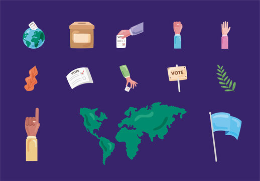 International day democracy Design Set