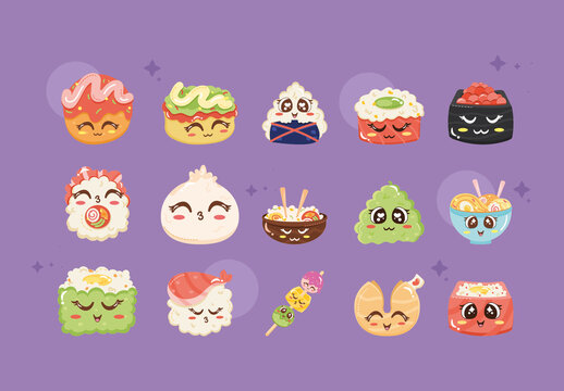 Japanese Kawaii Food Design Set