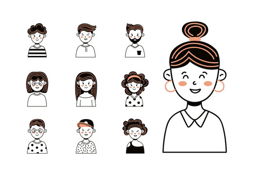 People Icons Design Set