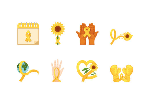 Sarcoma Day Elements Illustration Design Set