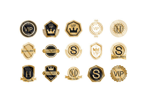 Gold Crest Premium Logo Set