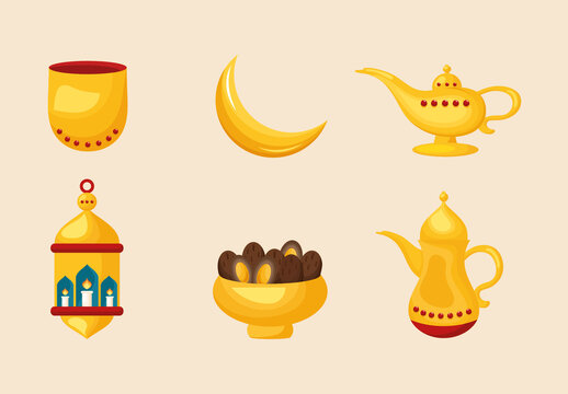 Ramadan Illustration Design Set