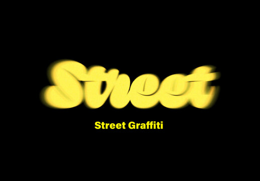 Blur Script Chubby Text Effect