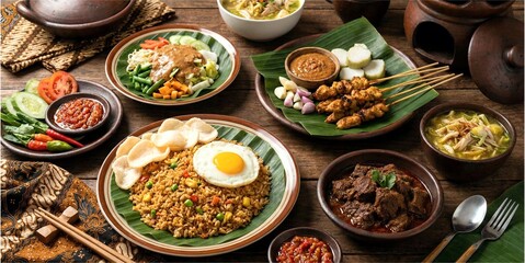 Fototapeta premium Spicy fried rice Nasi Goreng
