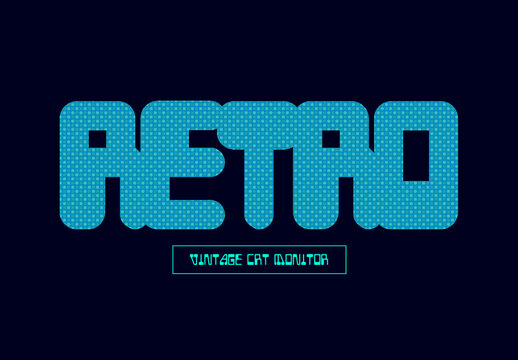 Dot CRT Monitor Text Effect