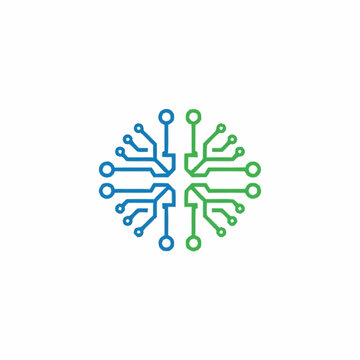 Abstract circuit board design representing technology and connectivity.