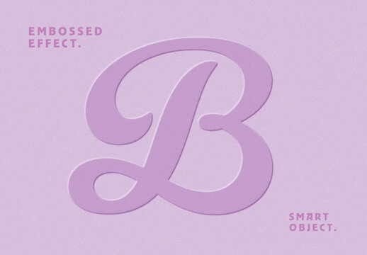 Soft Script Embossed Text Effect