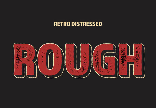 Rough Distressed Stamp Text Effect