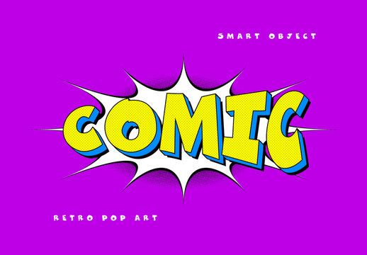 Comic Halftone Pop Art Text Effect