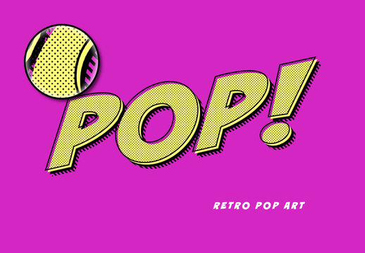Comic Retro Pop Art Text Effect