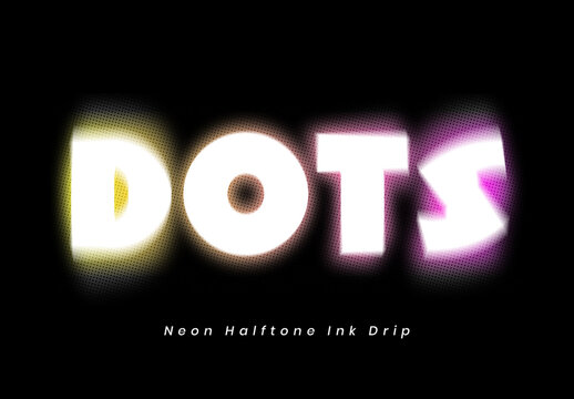 Halftone Lights Text Effect