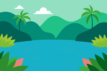 Lily Pond Jungle Landscape