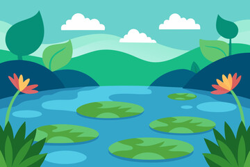Lily Pond Jungle Landscape