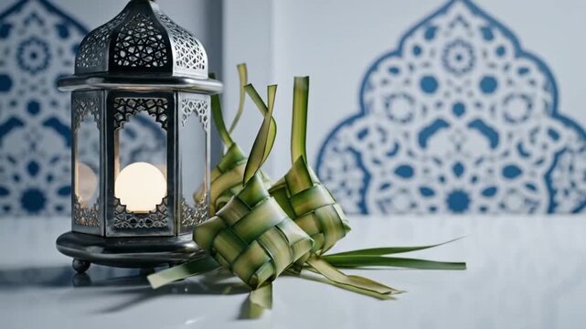 Decorative Lantern and Ketupat for Hari Raya.