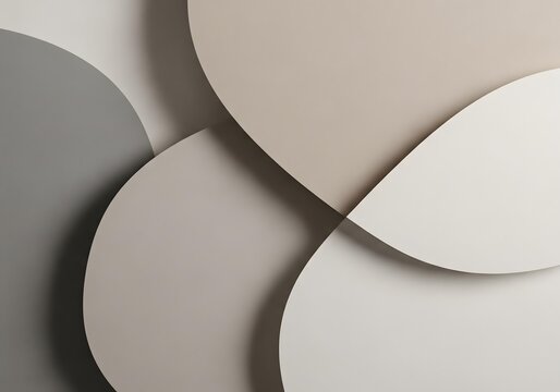 Layered abstract shapes creating depth and spatial harmony.