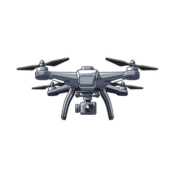A minimalist vector graphic illustration of a dron