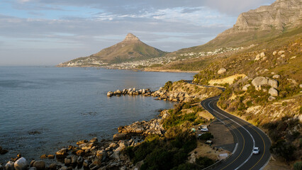 Scenic coastal drive along the breathtaking coast of Cape Town, South Africa © Fokke Baarssen