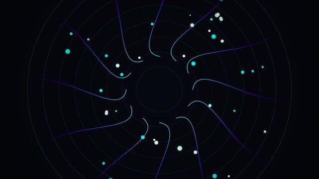 Abstract Digital Signal Modulation High Tech Flow 4K Loop