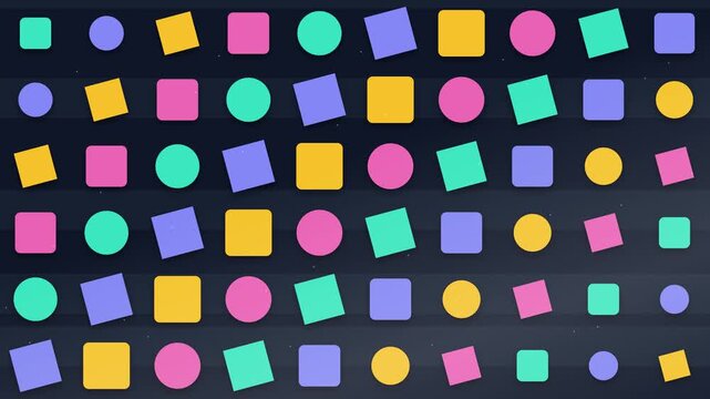 Abstract Materialistic Geometric Motion Design 4K Seamless Loop