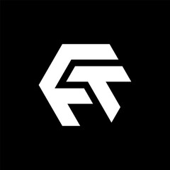 Letter FT bold modern monogram logo