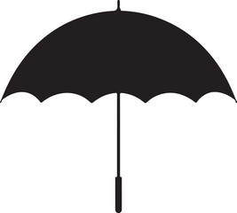 Fototapeta premium Black Umbrella with Open Canopy and Handle
