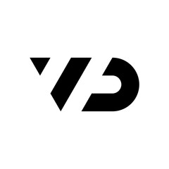 Letter VD minimal bold monogram logo
