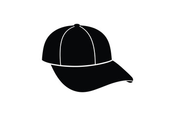 Fototapeta premium Baseball cap icon showing a classic headwear style for sports and casual attire