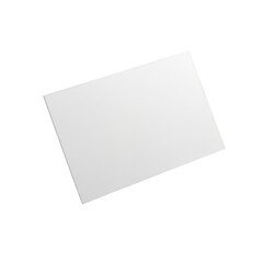 Blank white card isolated on transparent background