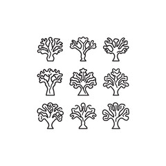 Leatherwood icon line art minimal flower style 
