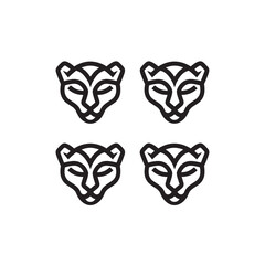 Leopards Bane icon line art herbal illustration 