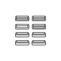 Letter Tray icon line art workspace 