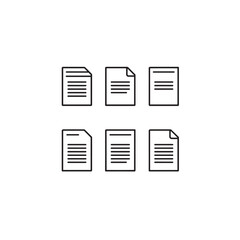 Letterhead Paper icon line art office 