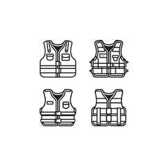 Life Jacket icon line art rescue gear 