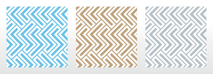 Set of abstract geometric patterns. Seamless vector backgrounds. Colored ornaments Graphic modern patterns Simple lattice graphic design