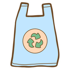Cute Environment plastic bag Clipart 