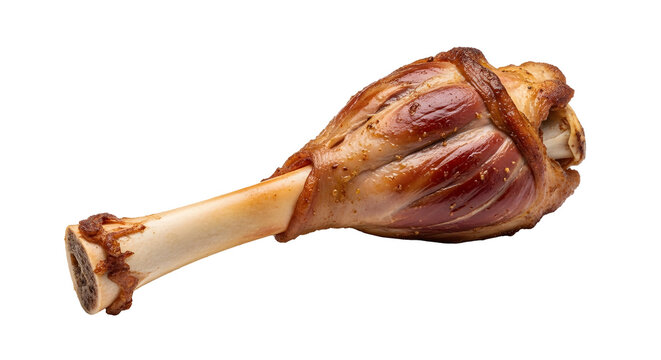 Zeroa Roasted Shank Bone for Passover Seder, Symbolic Jewish Religious Element Isolated
