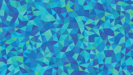Fototapeta premium A cool and refreshing mosaic pattern comprised of countless interconnected triangles in stunning shades of blue and green