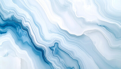 青白いマーブル模様の波打つ抽象背景