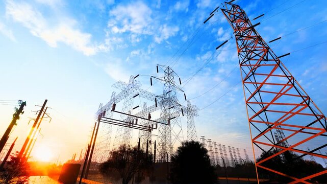 Ultra-high voltage power grid facilities and high-voltage transmission towers