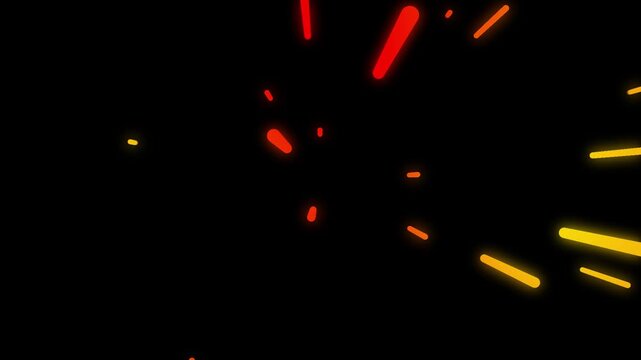 Abstract motion blur light trail streaks particle burst and hyperspace effect on a black background