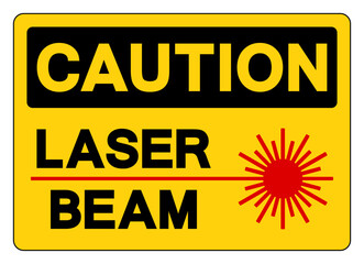 Fototapeta premium Caution Laser Beam Symbol Sign,Vector Illustration, Isolate On White Background Label. EPS10