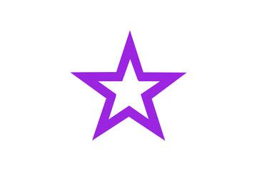 Obraz premium The purple star is located on a transparent background.