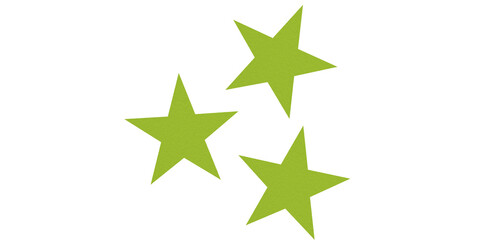 Obraz premium These bright, light green stars are perfect for celebrations, achievements, or a magical theme. Ideal for holiday greeting cards, banners, or decorations, set against a transparent background.