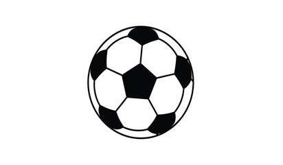 Fototapeta premium A black and white illustration of a soccer ball on a plain