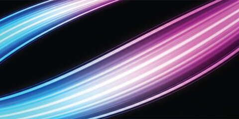 Abstract Neon Light Streaks Background with Blue and Pink Glowing Motion Lines for Technology, Speed, Energy, and Futuristic Digital Design Concepts