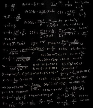 Handwritten Quantum Wave Curve Formulas &ndash; Pen Drawn Quantum Physics Wave Functions on Paper
