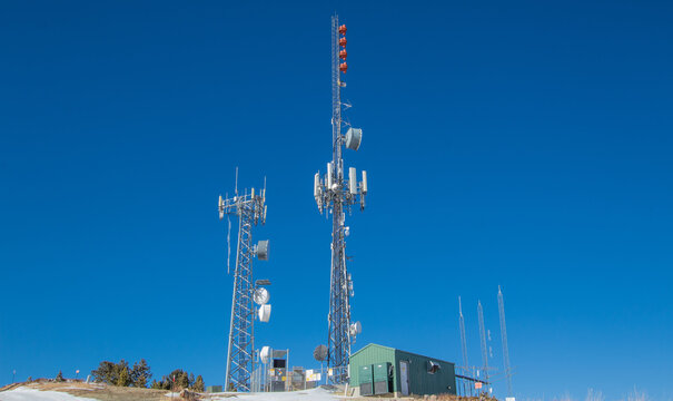 Communication Tower on Red Lodge Mountain in the Beartooth Mountains W of Red Lodge, MT 