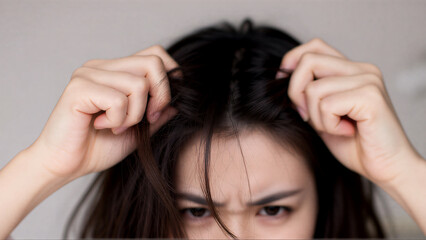Fototapeta premium Anxious moments for women in the workplace