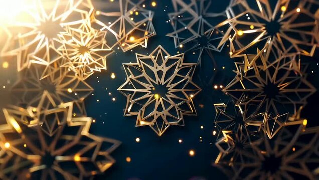 Luxury Islamic Ramadan Vertical Animation with Soft Light Particles