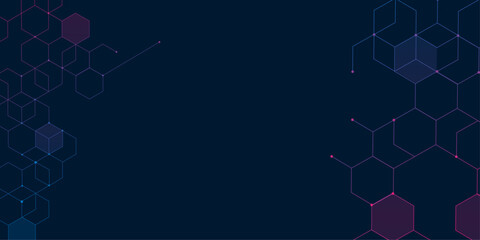 Obraz premium Abstract geometric background with isometric digital blocks. Medical, technology or science design.